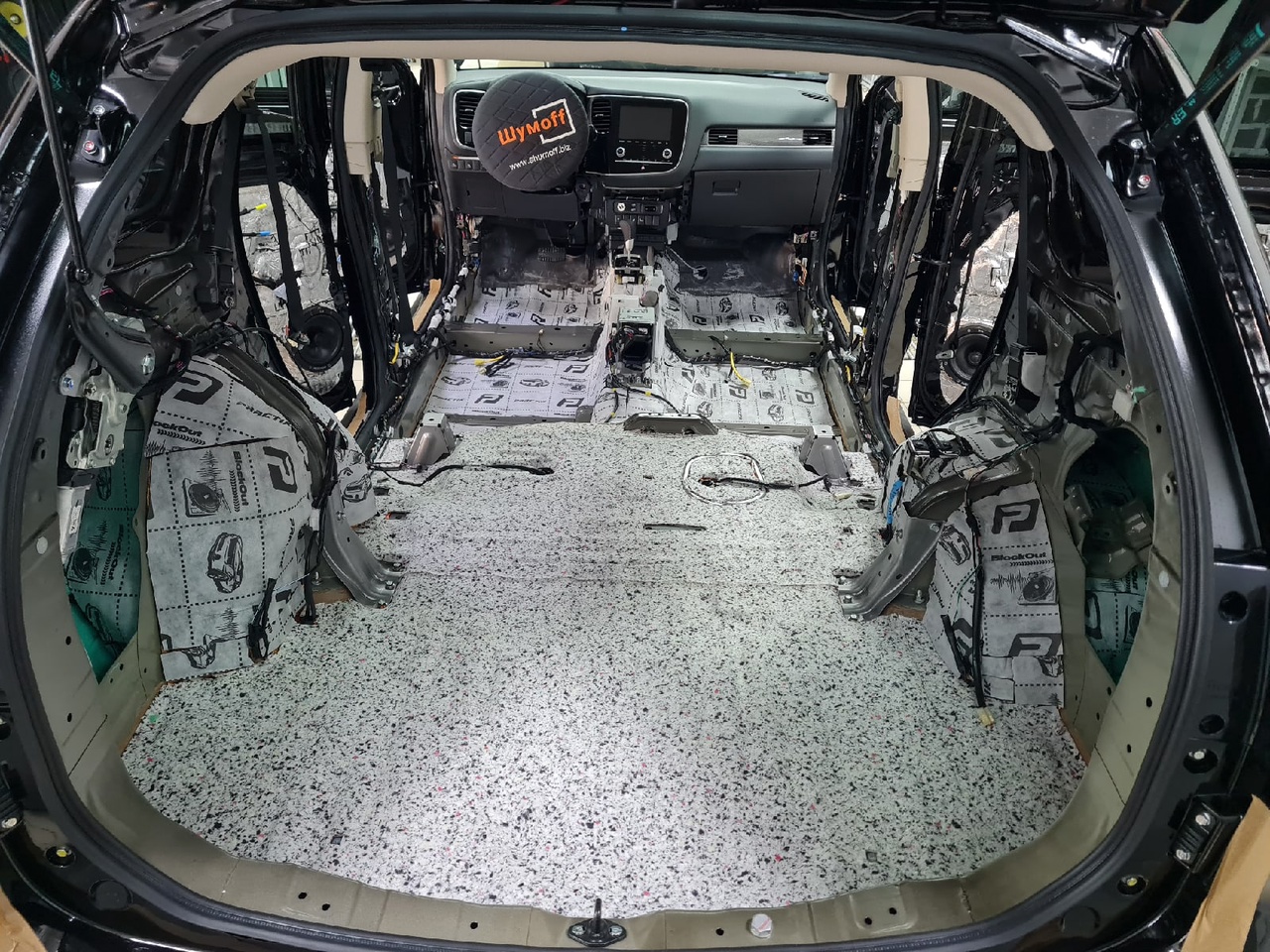 пол салона арки комбинированный багажника шумопоглотитель Шумоизоляция Mitsubishi Outlander